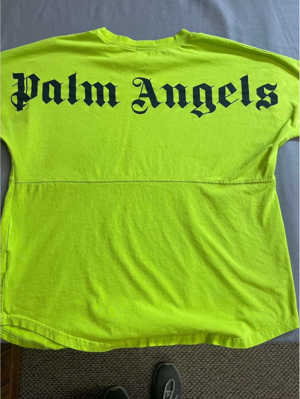 Palm Angels neon green logo T-shirt XL (READ)